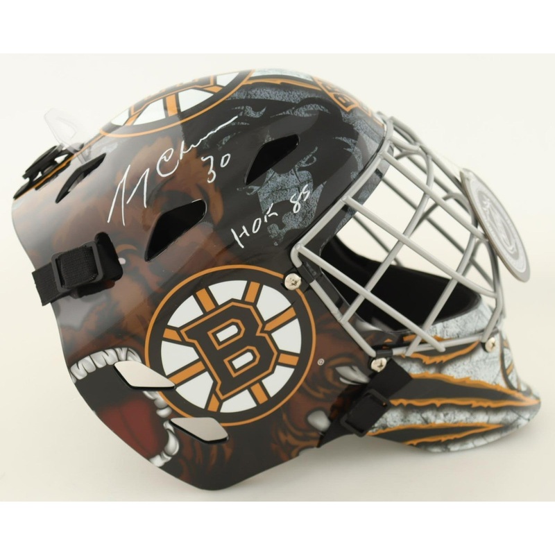 Gerry Cheevers Signed Bruins Full-Size Goalie Mask HOF 85 (Schwartz COA)