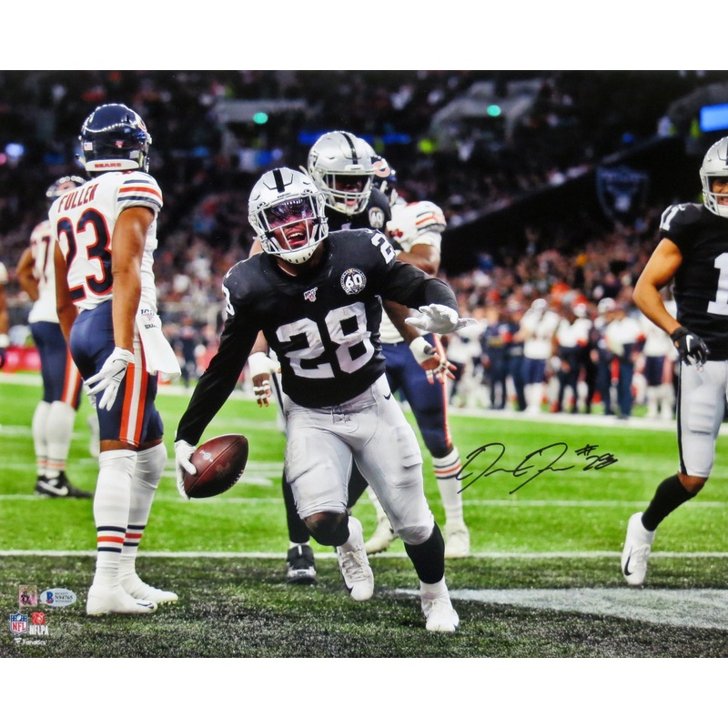 Josh Jacobs Autographed Las Vegas Oakland Raiders 16×20 Beckett Witnessed #3
