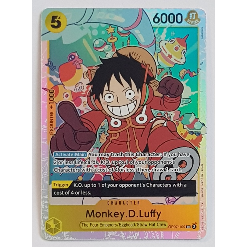 One Piece Card Game OP-07 500 Years in the Future Monkey D. Luffy #OP07-109 SR Foil Trading Card