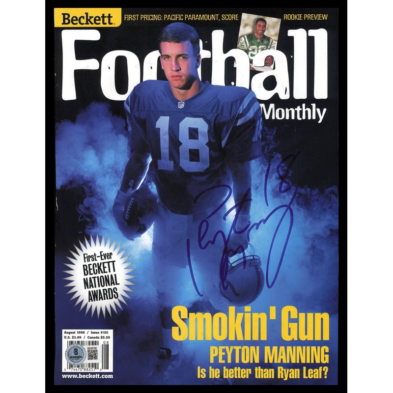 Peyton Manning Autographed Beckett Magazine Cover Colts Beckett QR #BS36766