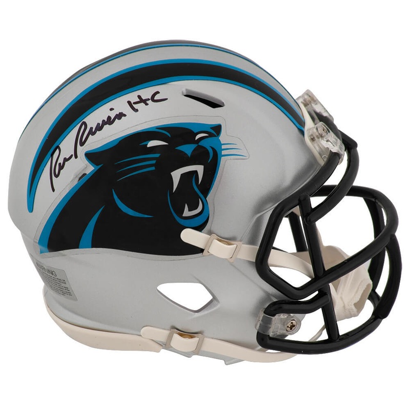 Ron Rivera Signed Panthers Riddell Speed Mini Helmet w/HC -(SCHWARTZ SPORTS COA)