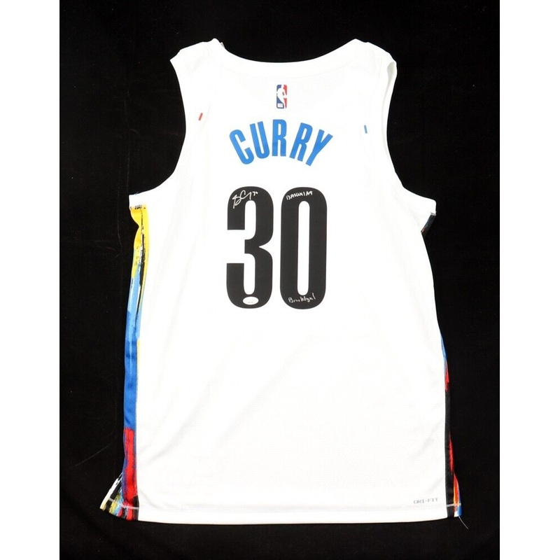 Seth Curry Signed Nets Jersey Inscribed Basquiat Brooklyn ! (JSA COA) Guard