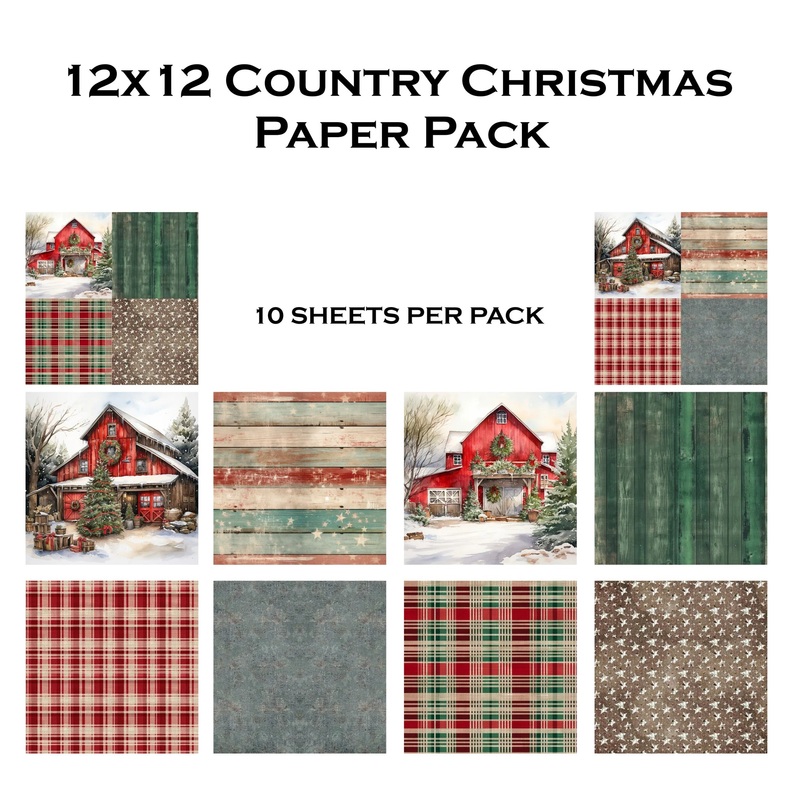 Simply Stated – Country Christmas 12×12 Paper Pack