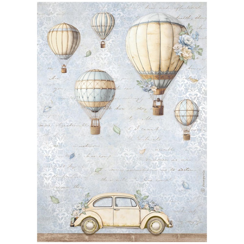 Stamperia Timeless A4 Rice Paper Air Balloons (1pc)