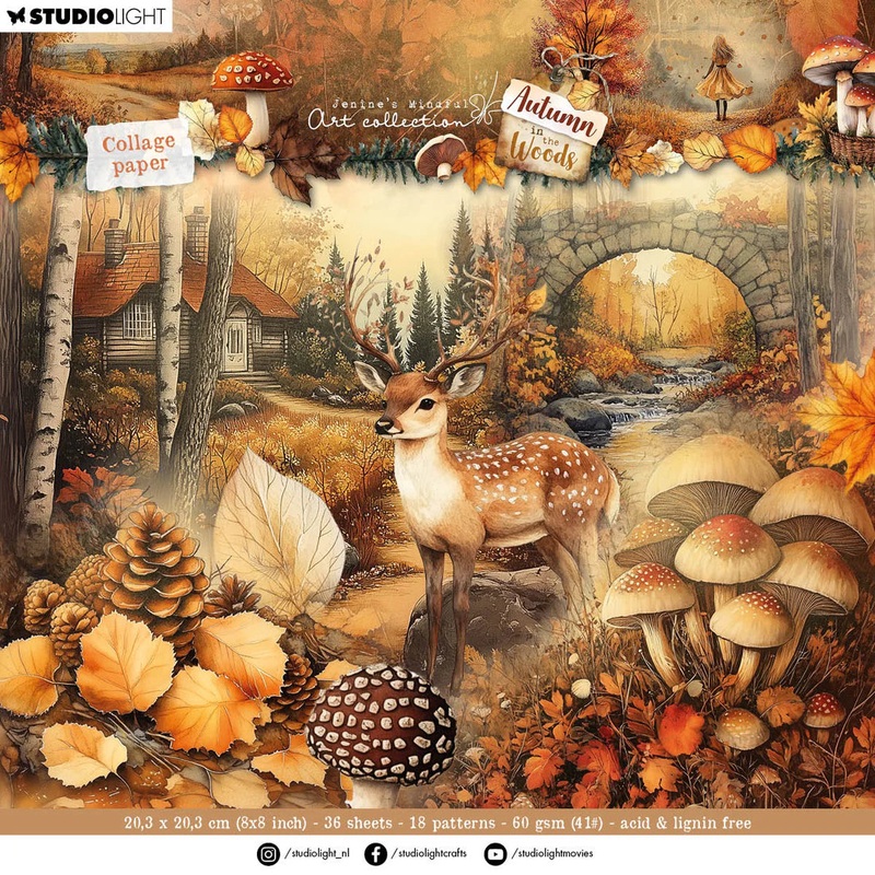 Studio Light Collage Paper Pad Backgrounds & Elements Autumn In The Woods