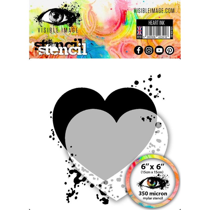 Visible Image – Heart INK Stencil