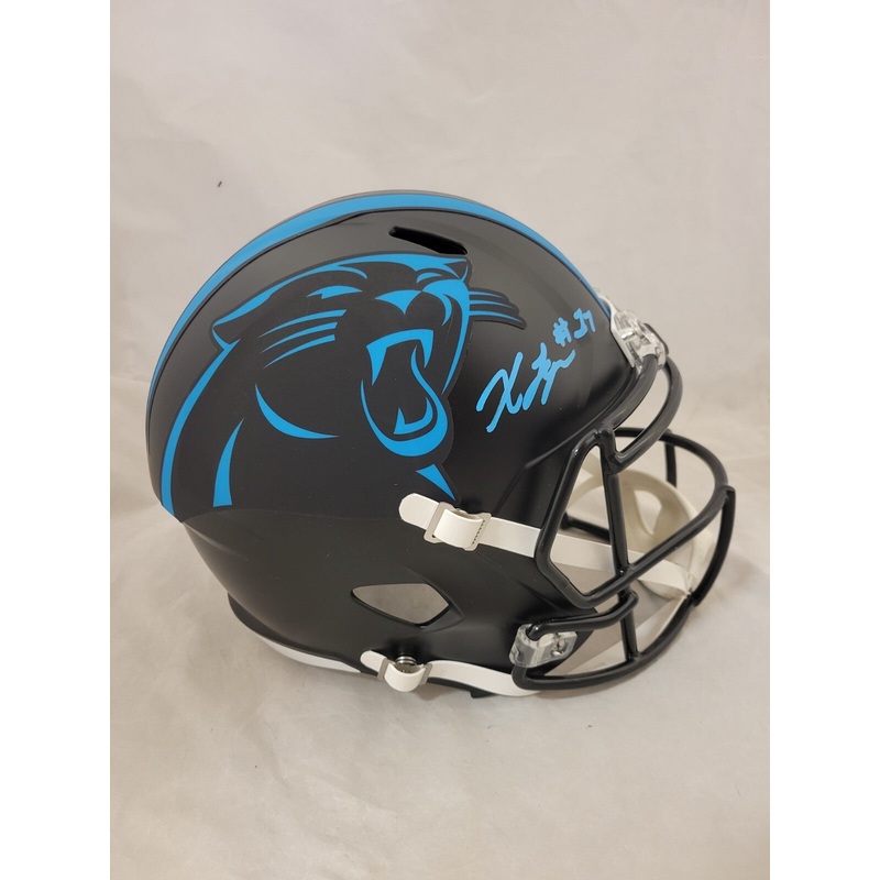 XAVIER LEGETTE SIGNED CAROLINA PANTHERS F/S ALTERNATE SPEED REP HELMET BECKETT