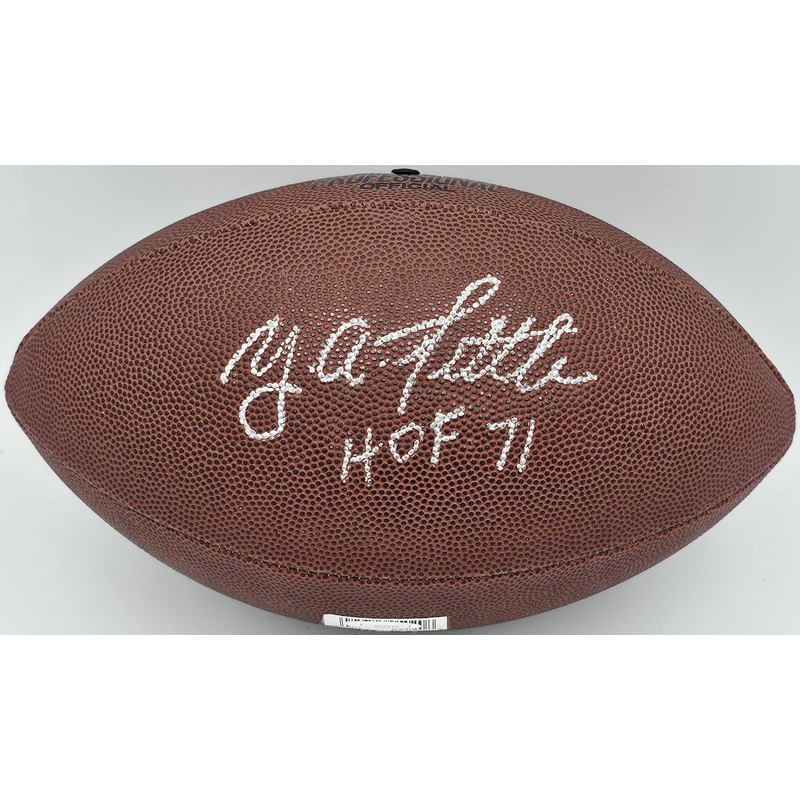 YA Y.A. Tittle Autographed NFL Leather Football Giants HOF 71 JSA #J44752