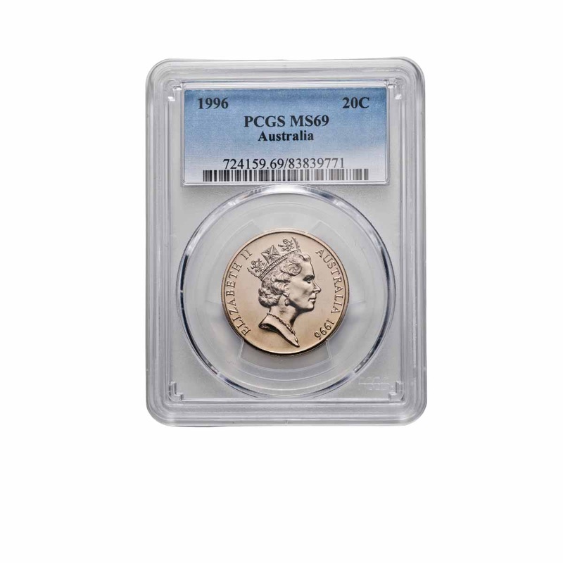 1996 20c PCGS MS69 (Gem Uncirculated)
