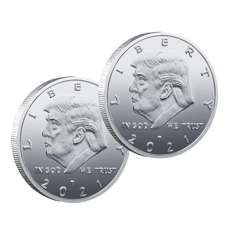 2 Pieces Novelty Donald Trump Coin US White House The Statue of Liberty 2021