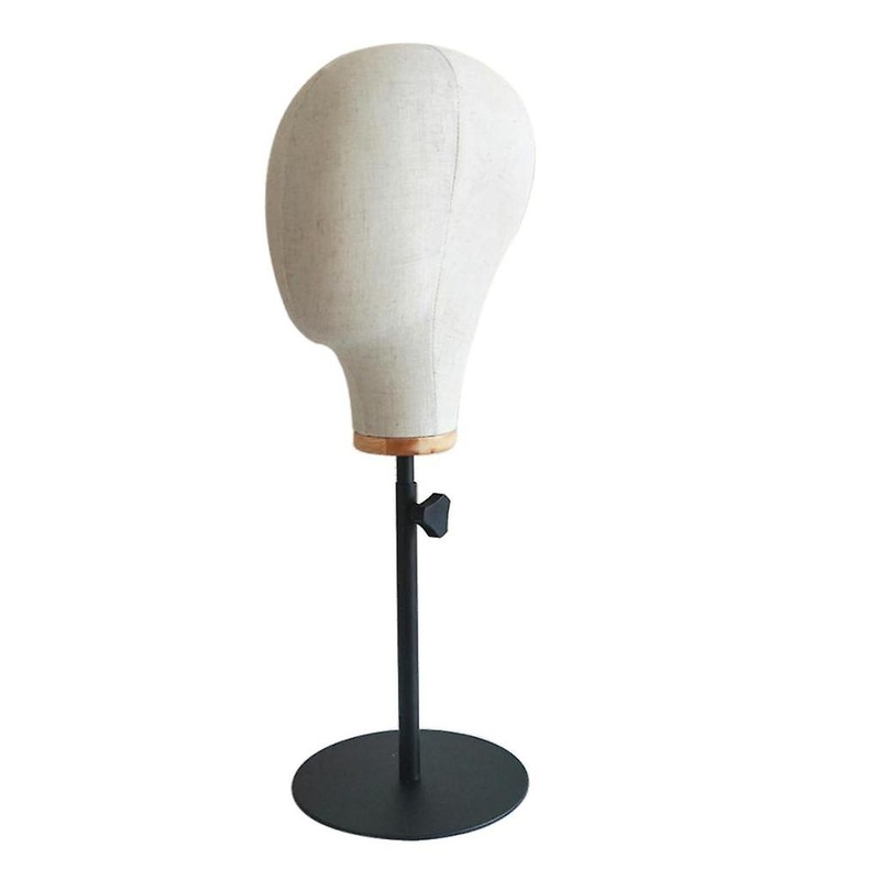 21” Wig Mannequin Head Hat Holder Display Manikin w/ Adjustable Stand Canvas