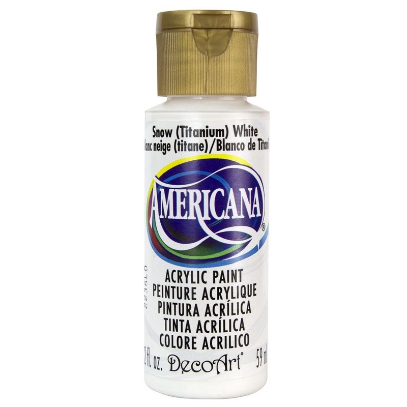 Americana Acrylic Paint 2oz – Snow (Titanium) White