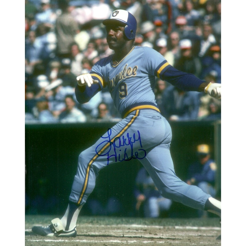 Brewers LARRY HISLE Signed 8×10 Photo #6 AUTO – Member of 1982 World Series Team