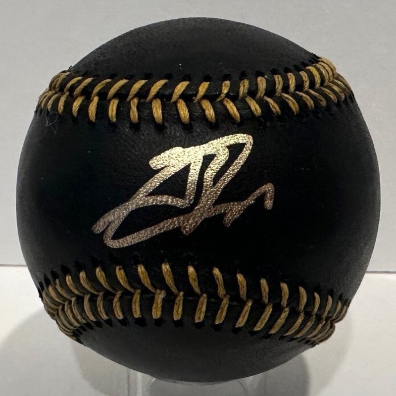 Brewers Outfielder JACKSON CHOURIO Signed Official BLACK Baseball AUTO – MLB
