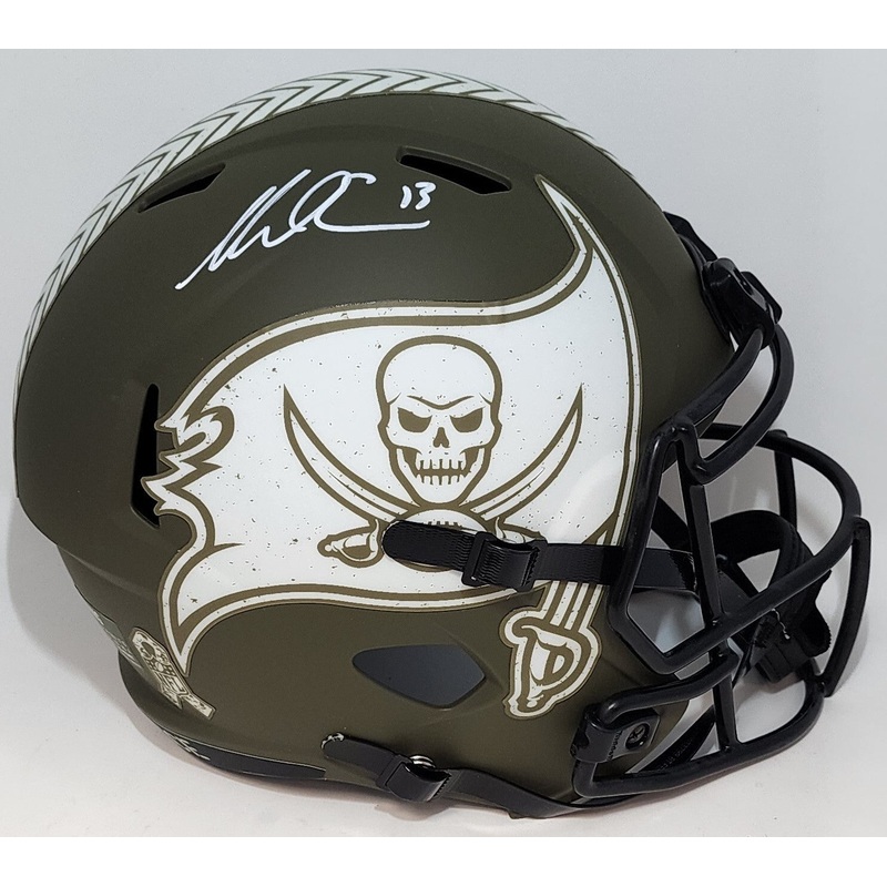 Buccaneers MIKE EVANS Signed Full Size Riddell SALUTE Replica Helmet AUTO BAS
