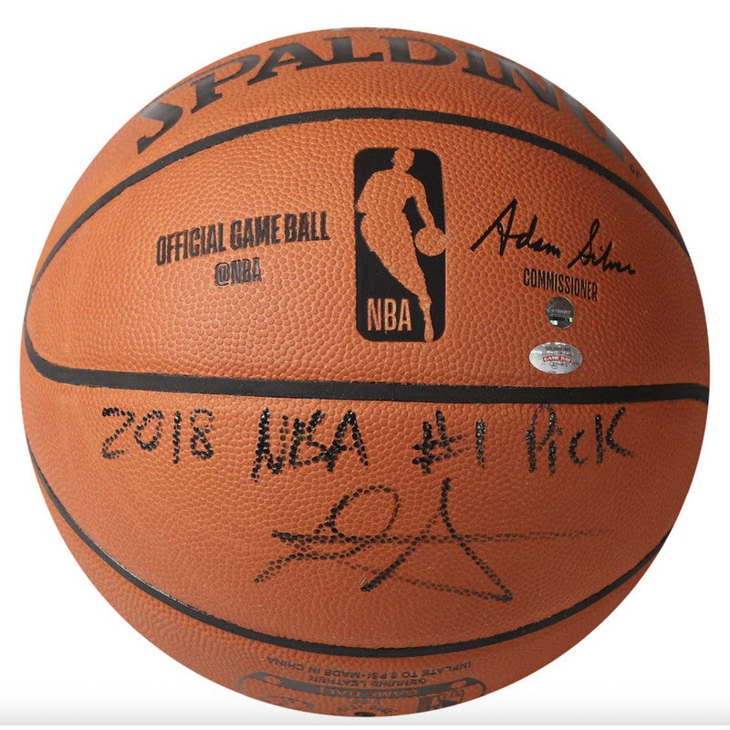 Deandre Ayton Signed (Black) 2018 NBA #1 Pick Authentic Basketball Steiner LE 22