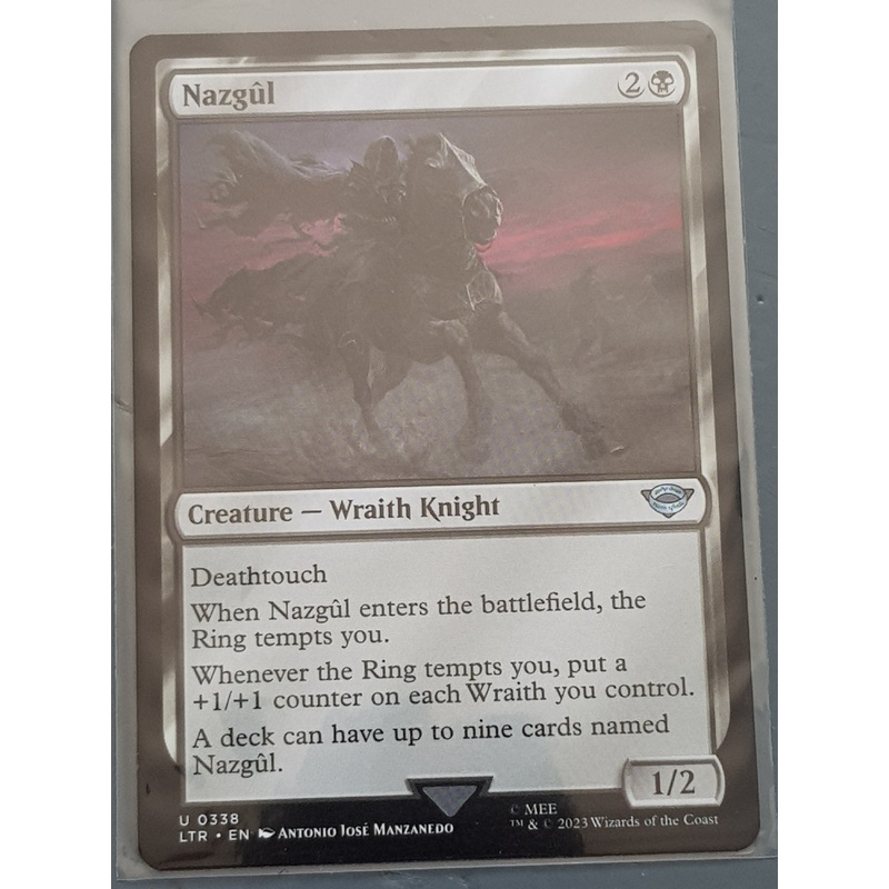 Magic the Gathering Lord of the Rings Nazgul LTR #338 Trading Card