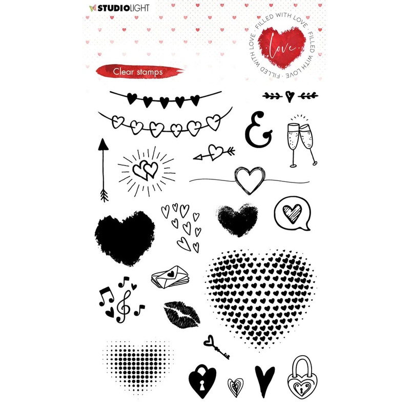 Studio Light Filled With Love Clear Stamps NR. 508