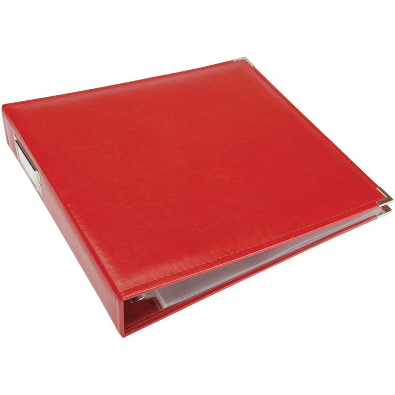 We R Classic Leather D-Ring Album 12X12 – Real Red