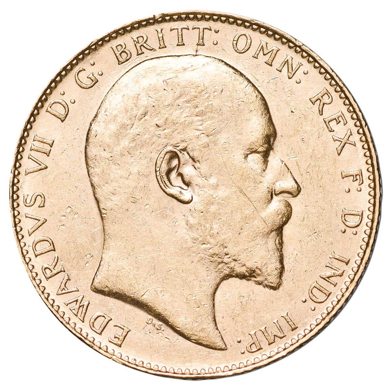 1910 Perth Edward VII Gold Sovereign Extremely Fine-about Uncirculated