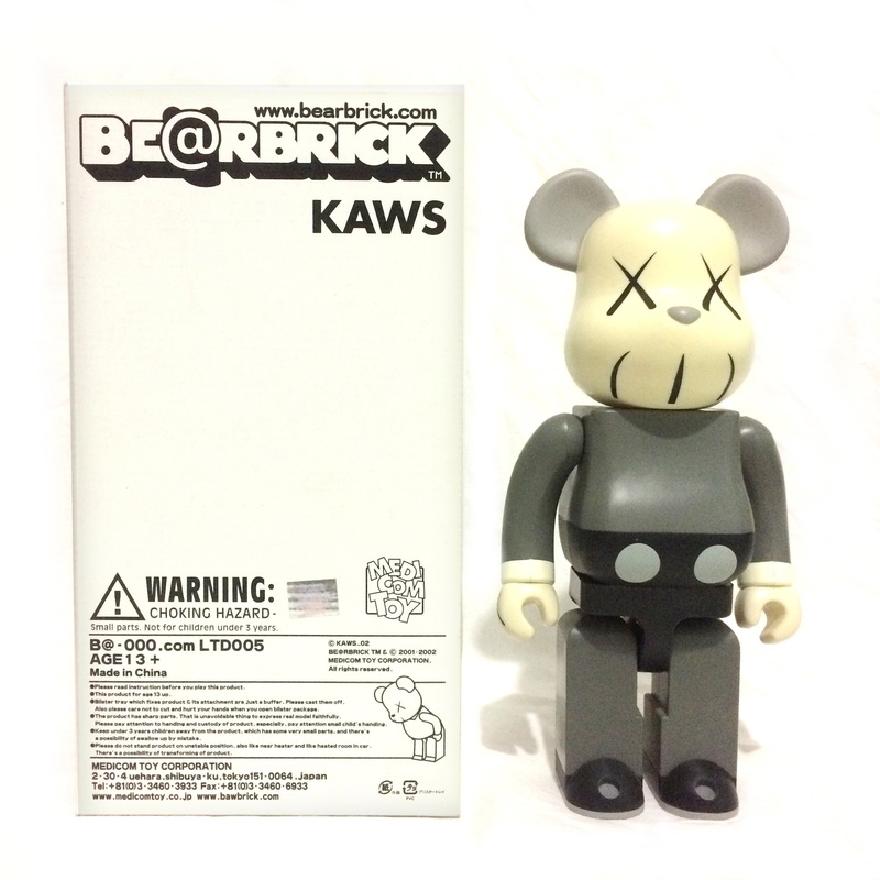 Bearbrick x Kaws (Grey) 400% Vinyl Figure