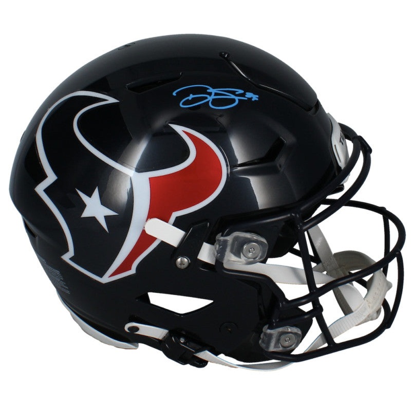 Dalton Schultz Autographed (Blue Ink) Texans Authentic Speedflex Helmet Beckett