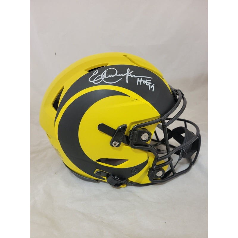 ERIC DICKERSON HOF 99 SIGNED LOS ANGELES RAMS RAVE SPEEDFLEX HELMET BECKETT