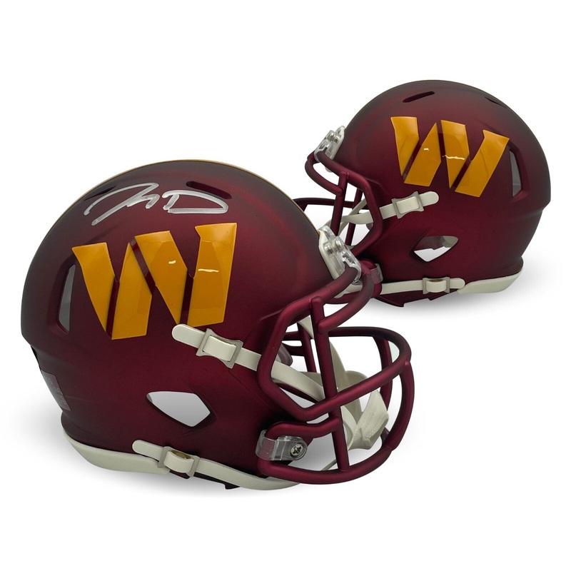 Jayden Daniels Autographed Washington Commanders Football Mini Helmet Fanatics