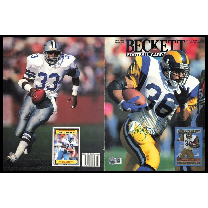 Jerome Bettis Autographed Signed Beckett Magazine Cover Rams Beckett QR #BS36784