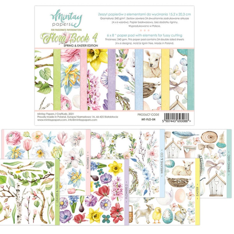 Mintay Papers 6 X 8 FLORA BOOK 4