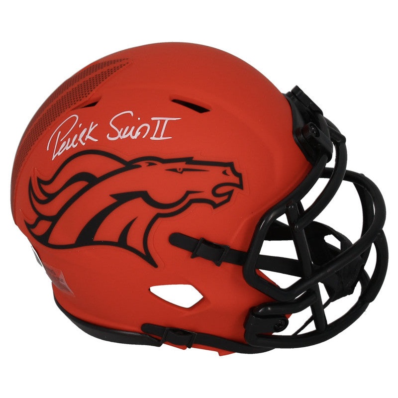Patrick Surtain II Autographed Denver Broncos ‘RAVE’ Mini Speed Helmet Beckett