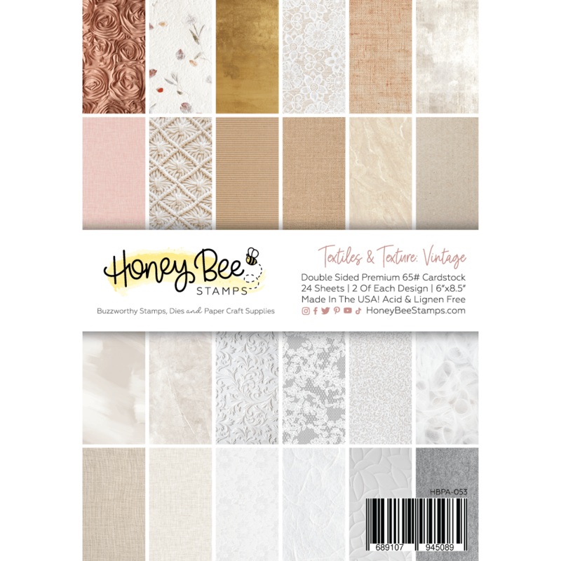 Textiles & Texture: Vintage Paper Pad 6×8.5 – 24 Double-Sided Sheets
