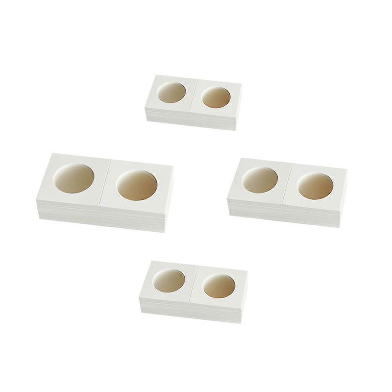 200 Pcs White Paper Coin Holders for Easy Storage and Display of Coin Collection 20.5 25 35 40mm