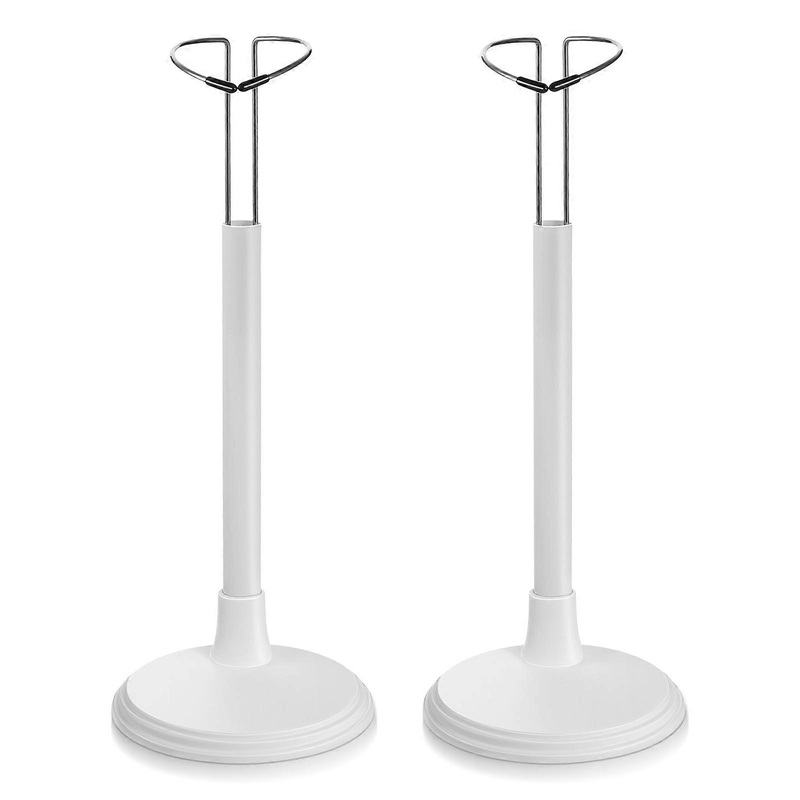 2Pcs Creative Doll Bracket Support Portable Toy Stand Fashion Doll Storage Rack Display Rack for Home Store (White Rack for 35cm Doll)