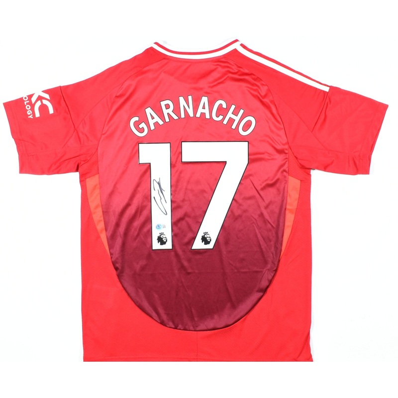 Alejandro Garnacho Signed Manchester Utd Home Soccer Jersey #17 Beckett Hologram