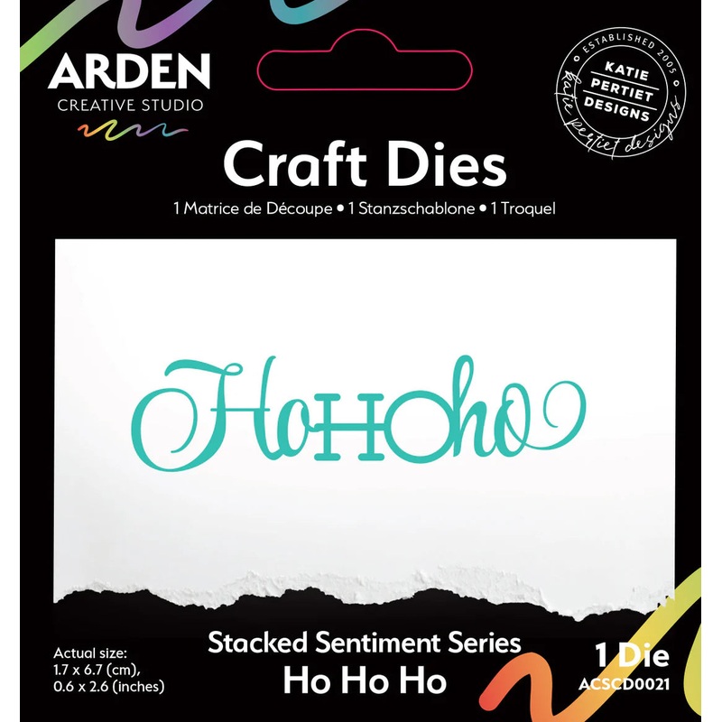 Arden Creative Studio Maker Sentiment Series Stacked Ho Ho Ho Craft Die