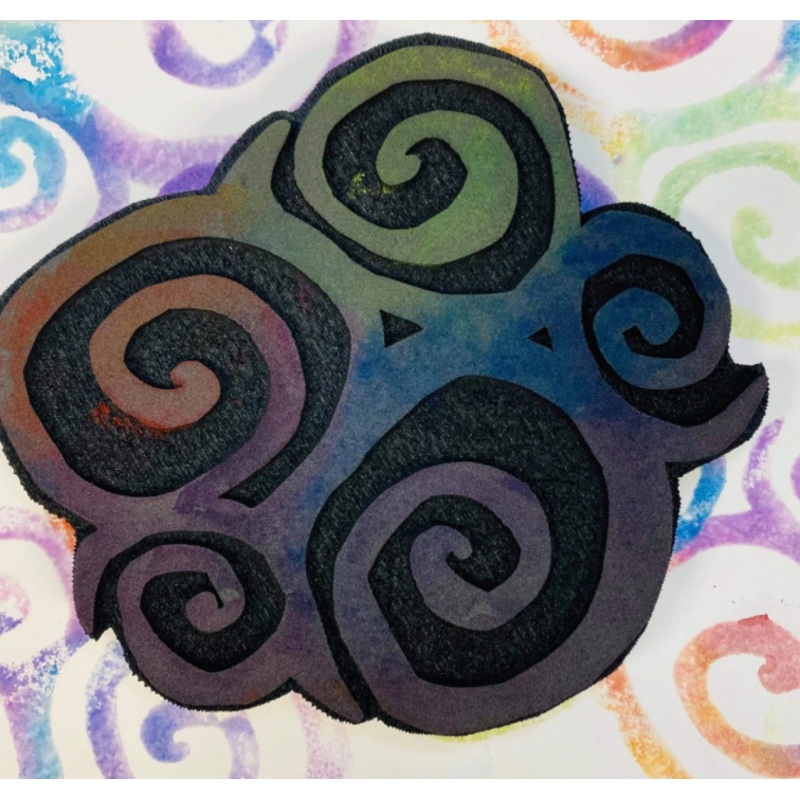 Art Foamies Kae Pea | Swirly Party | Foam Stamp