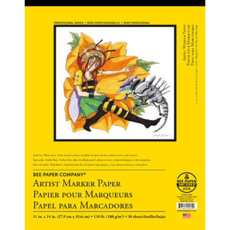 Bee Paper Bee Artist Marker Paper Pad, 11 x 14