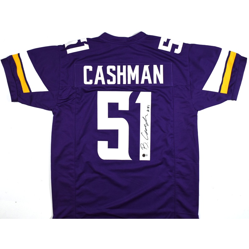 Blake Cashman Autographed Purple Pro Style Jersey – Beckett W Hologram *Black