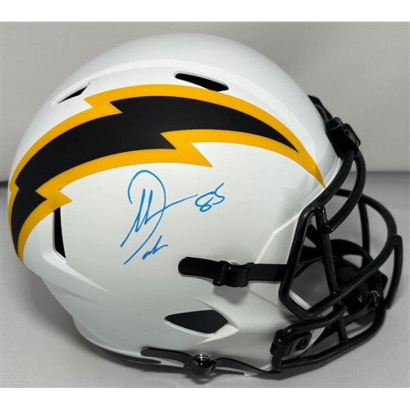 Chargers Tight End ANTONIO GATES Signed Full Size LUNAR Replica Spd Helmet AUTO