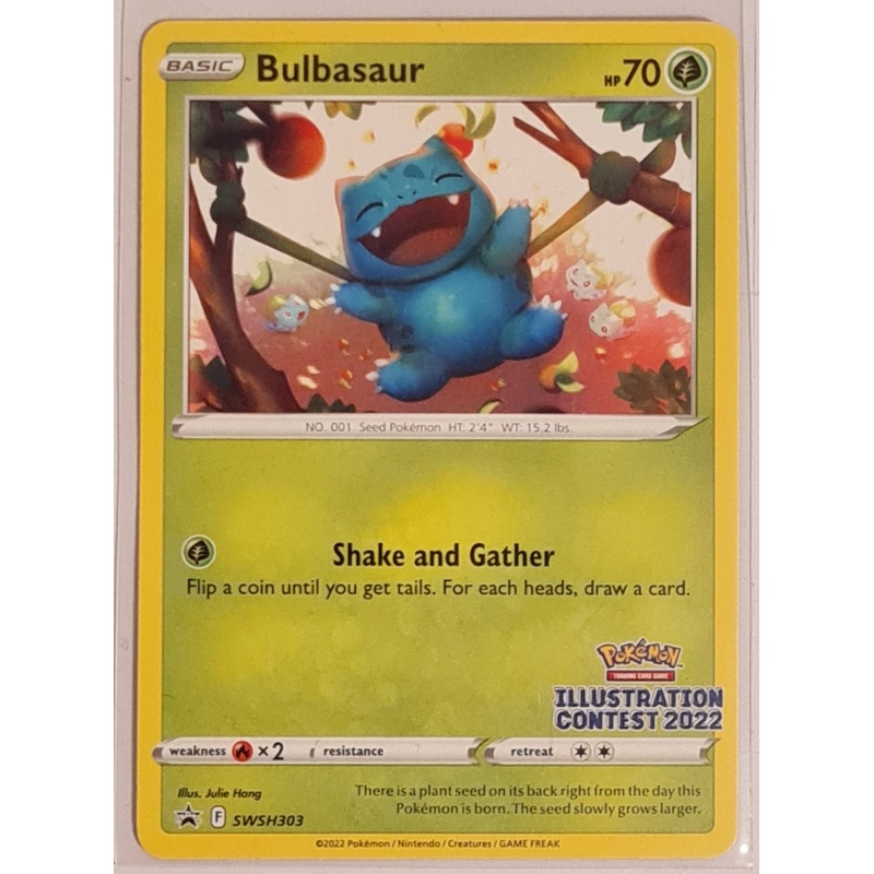 Pokemon Illustration Contest 2022 Bulbasaur #SWSH303 Black Star Promo Trading Card