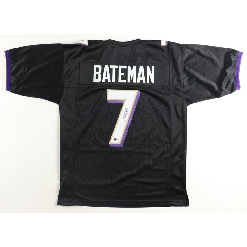 Rashod Bateman Signed Baltimore Ravens Black Jersey (Beckett) 2021 1st Round Pck