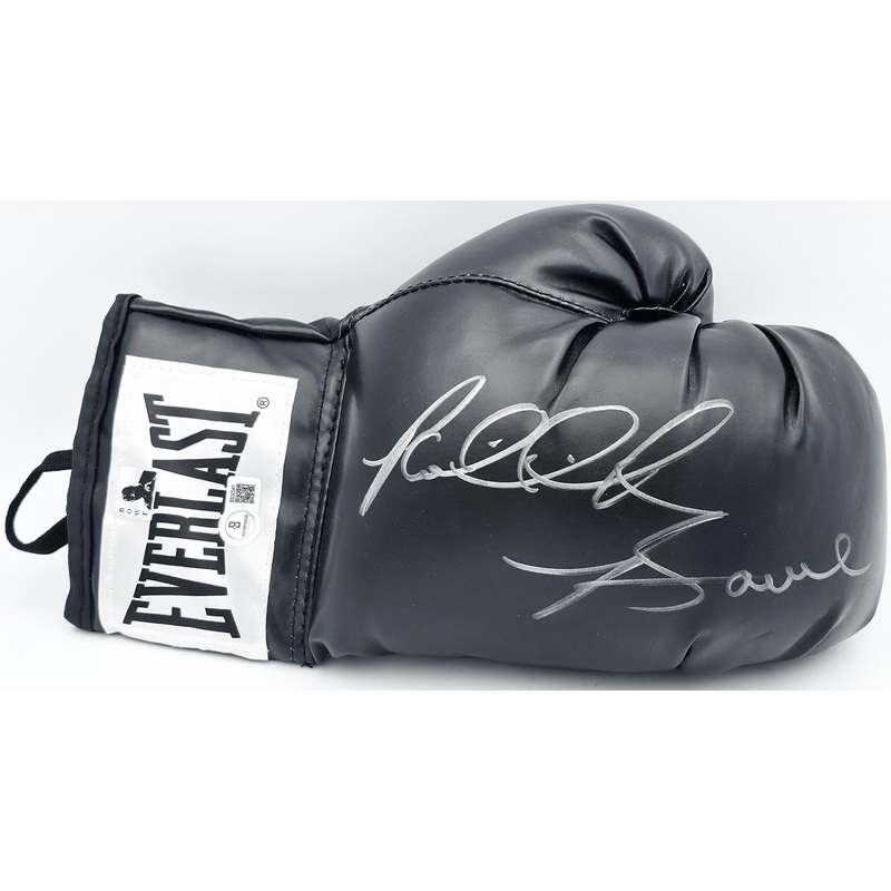 Riddick Bowe Autographed Black Everlast Boxing Glove RH Beckett BAS QR #BS30341