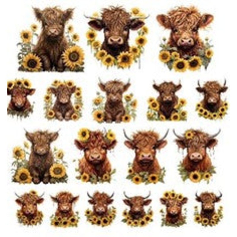 Simply Stated – Autumn Highland Cow Ephemera