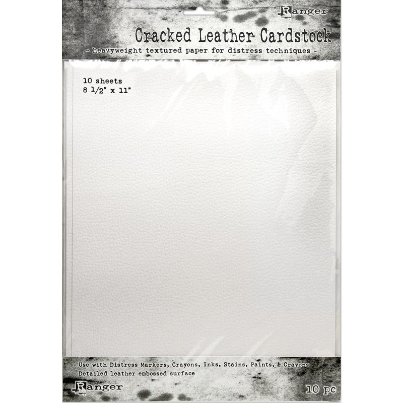 Tim Holtz Distress Cracked Leather Cardstock 10/Pkg 8.5X11