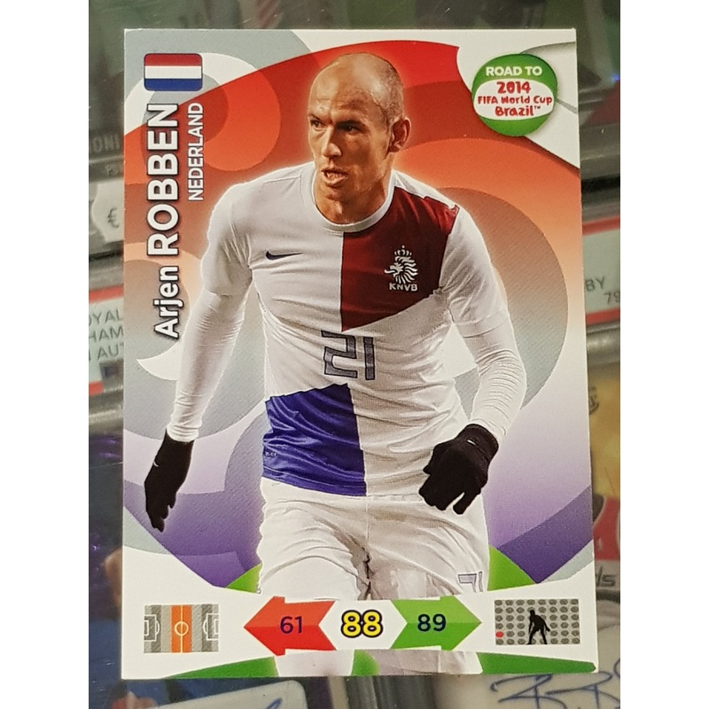 2014 Panini Adrenalyn Road to FIFA World Cup Brazil Arjen Robben Trading Card