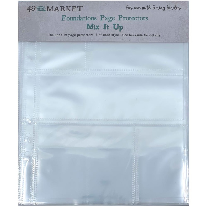 49 And Market Foundations Page Protectors 6X8 12/Pkg Mix It Up