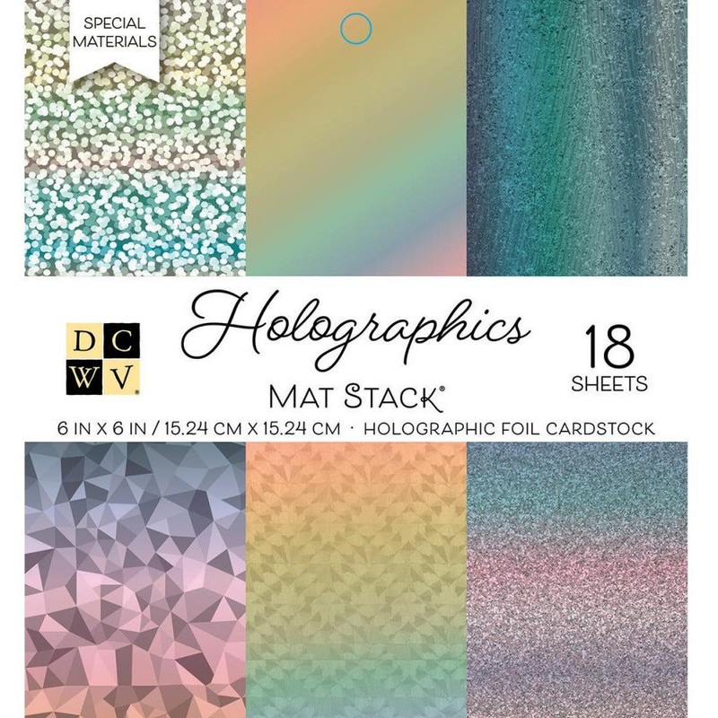 DCWV Single-Sided Cardstock Stack 6X6 18/Pkg – Holographics
