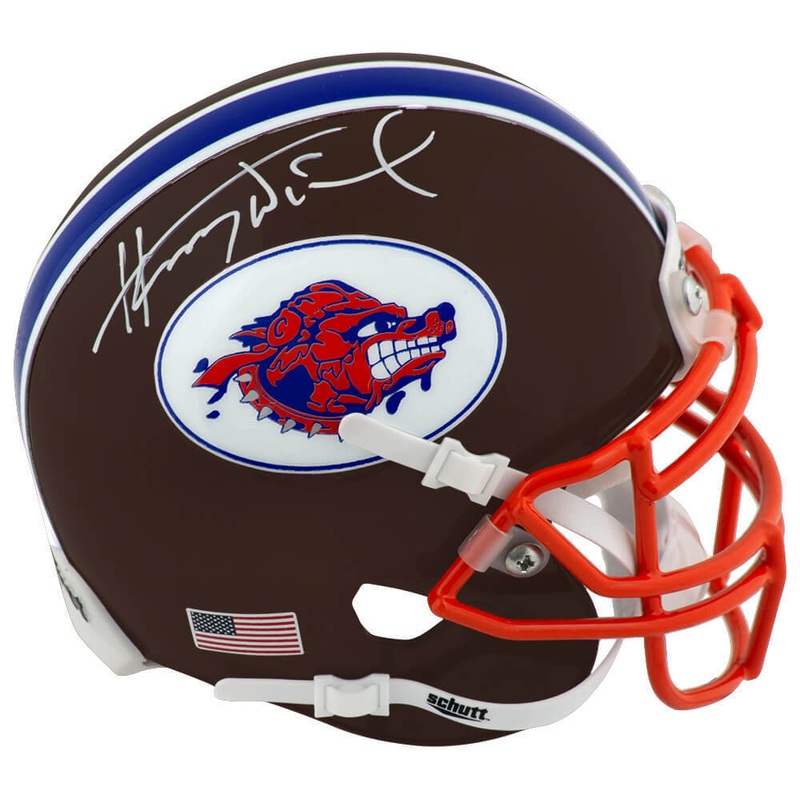 Henry Winkler Signed The Waterboy Mud Dogs Brown Schutt Mini Helmet – (SS COA)