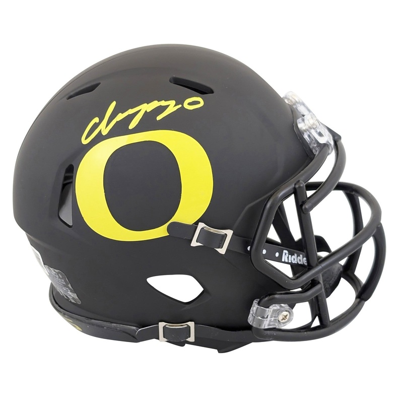 Oregon Christian Gonzalez Authentic Signed Black Speed Mini Helmet BAS Witnessed